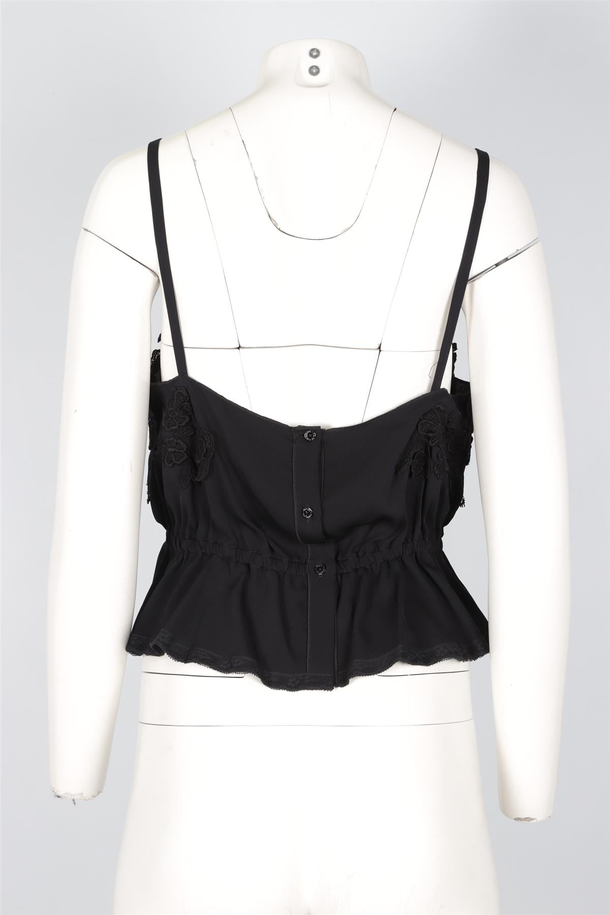 DOLCE & GABANNA BLACK SILK TOP IT 46 UK 14