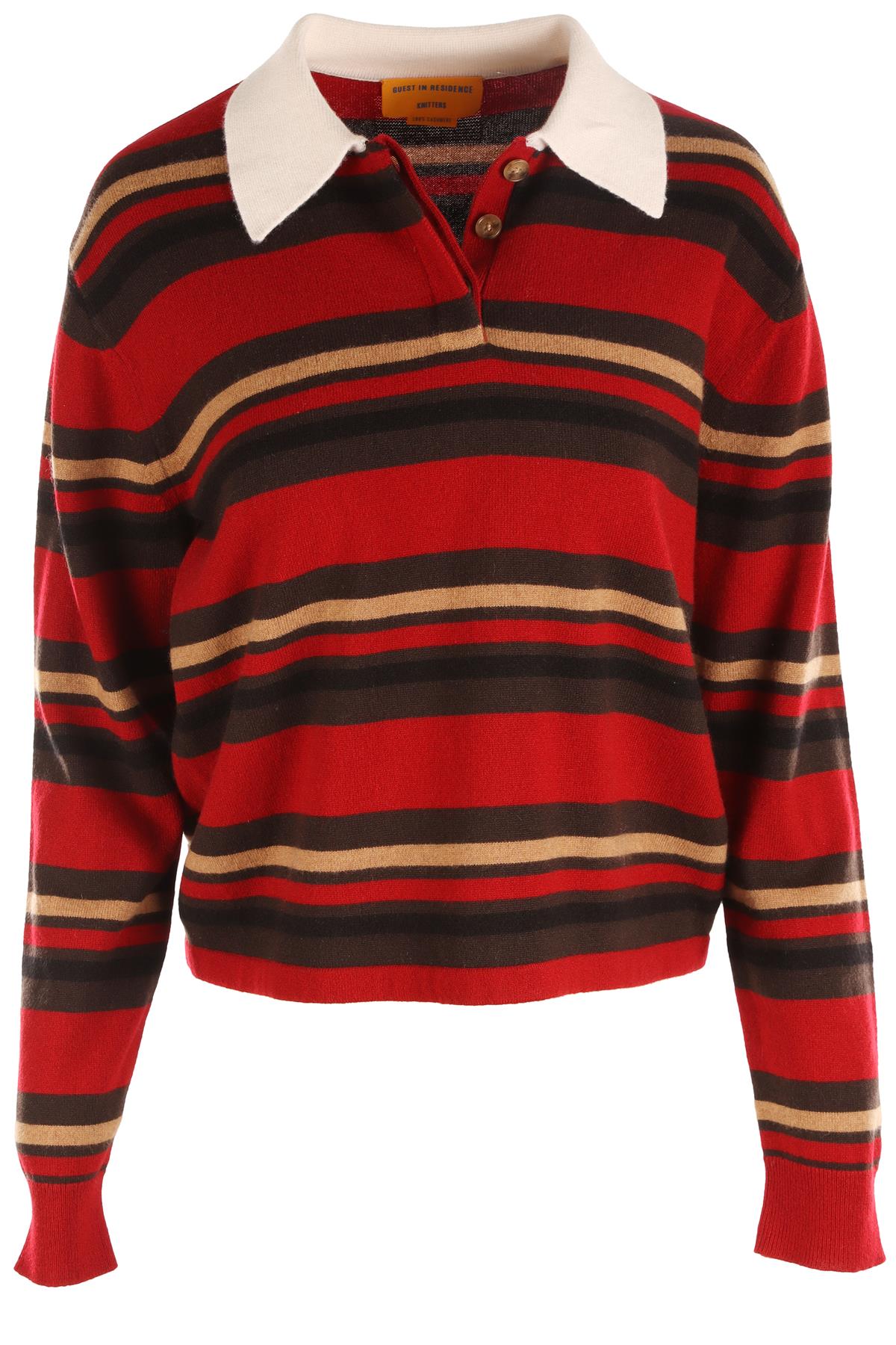 GUEST IN RESIDENCE RED CASHMERE SWEATER SMALL