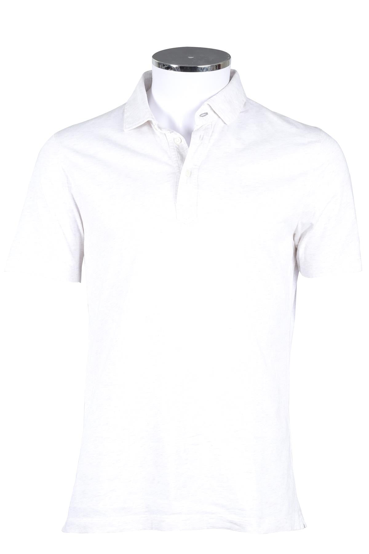 BRUNELLO CUCINELLI GREY MEN'S COTTON POLO SHIRT MEDIUM