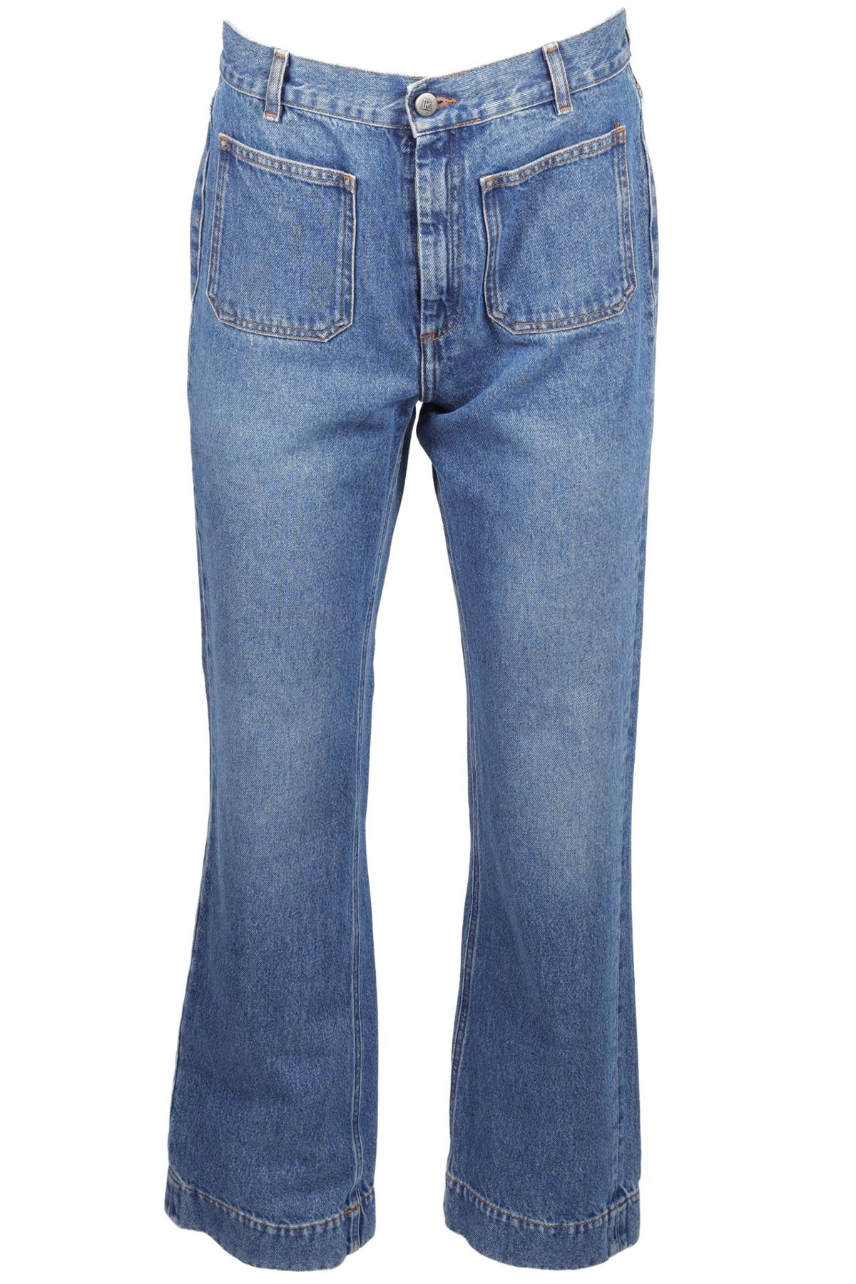 ROUJE BLUE HIGH RISE STRAIGHT LEG JEANS W 29 UK 10-12