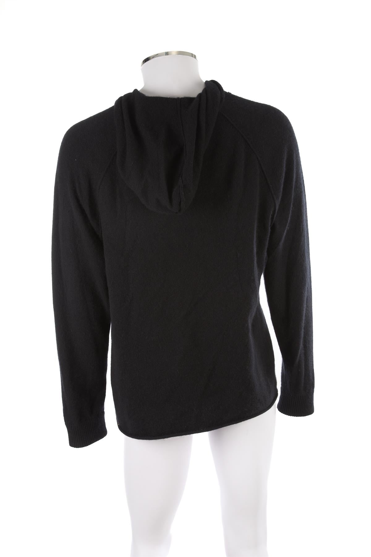 JAMES PERSE BLACK MEN'S CASHMERE HOODIE LARGE
