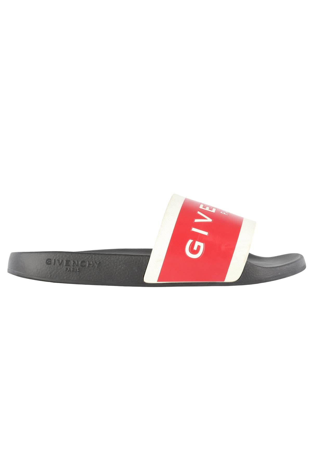 GIVENCHY RED MEN'S RUBBER SLIDES EU 43 UK 9 US 10