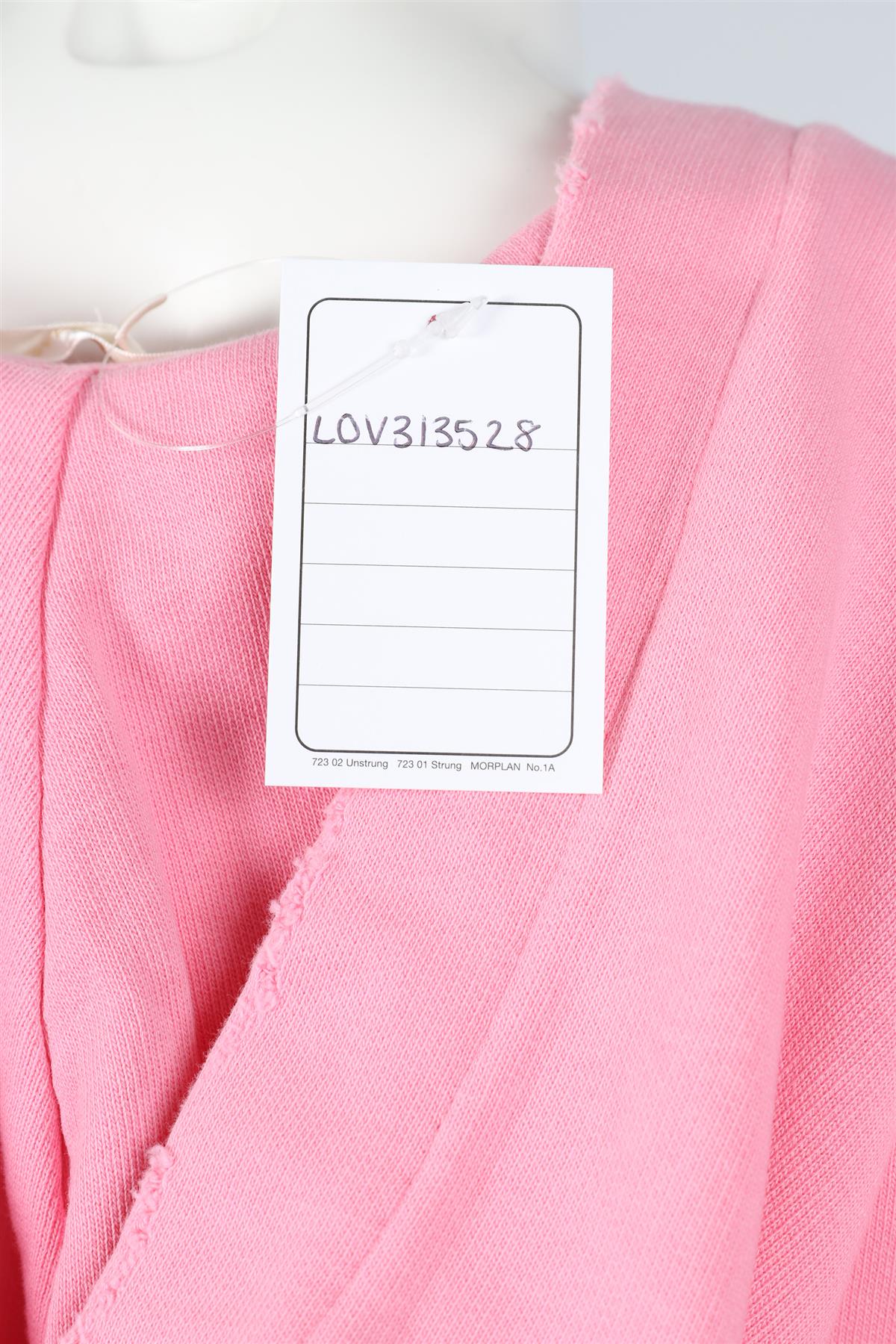 LOVESHACKFANCY PINK COTTON HOODIE SMALL