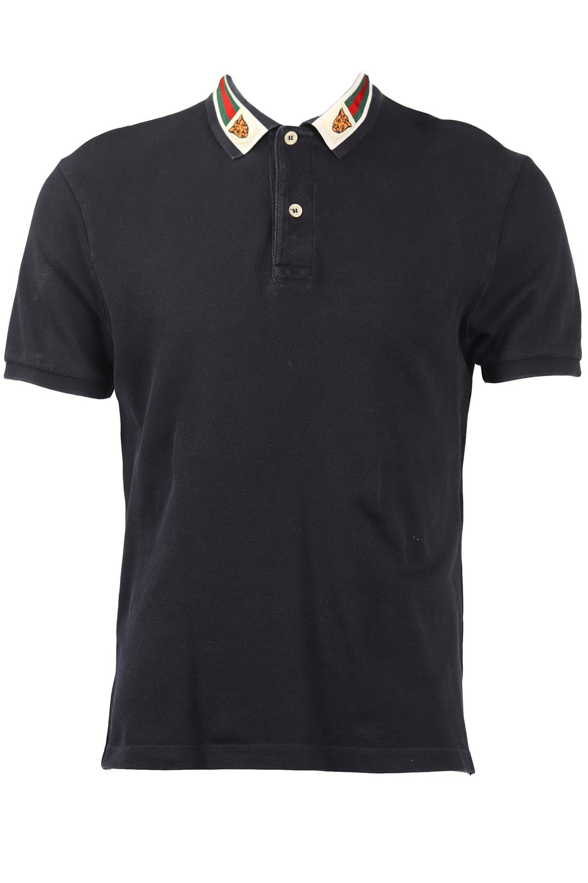 GUCCI MEN'S COTTON POLO SHIRT MEDIUM