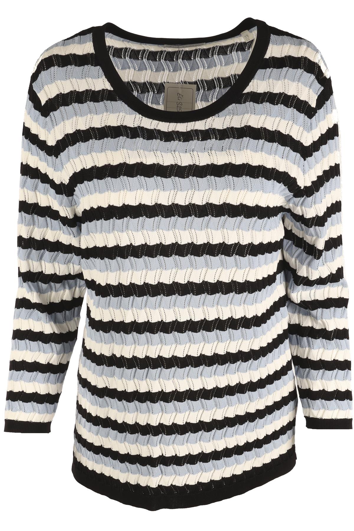 ELIE TAHARI MULTI KNIT TOP XLARGE