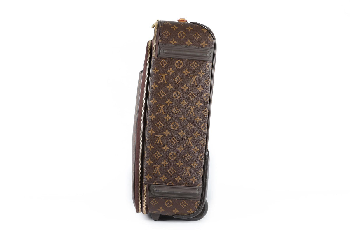 LOUIS VUITTON BROWN 2013 PEGASE LEGERE 55 MONOGRAM COATED CANVAS SUITCASE