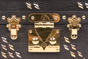 LOUIS VUITTON BLACK 2016 PETITE MALLE LEATHER CLUTCH