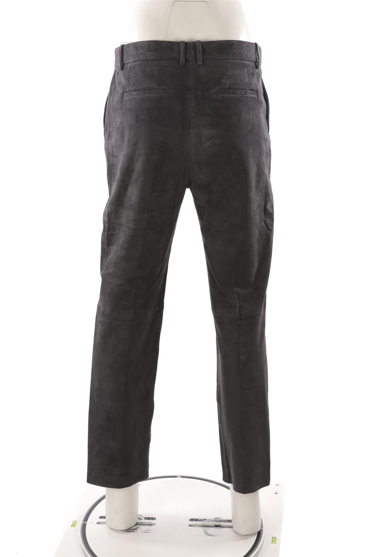 JOSEPH GREY SUEDE STRAIGHT LEG PANTS FR 44 UK 14
