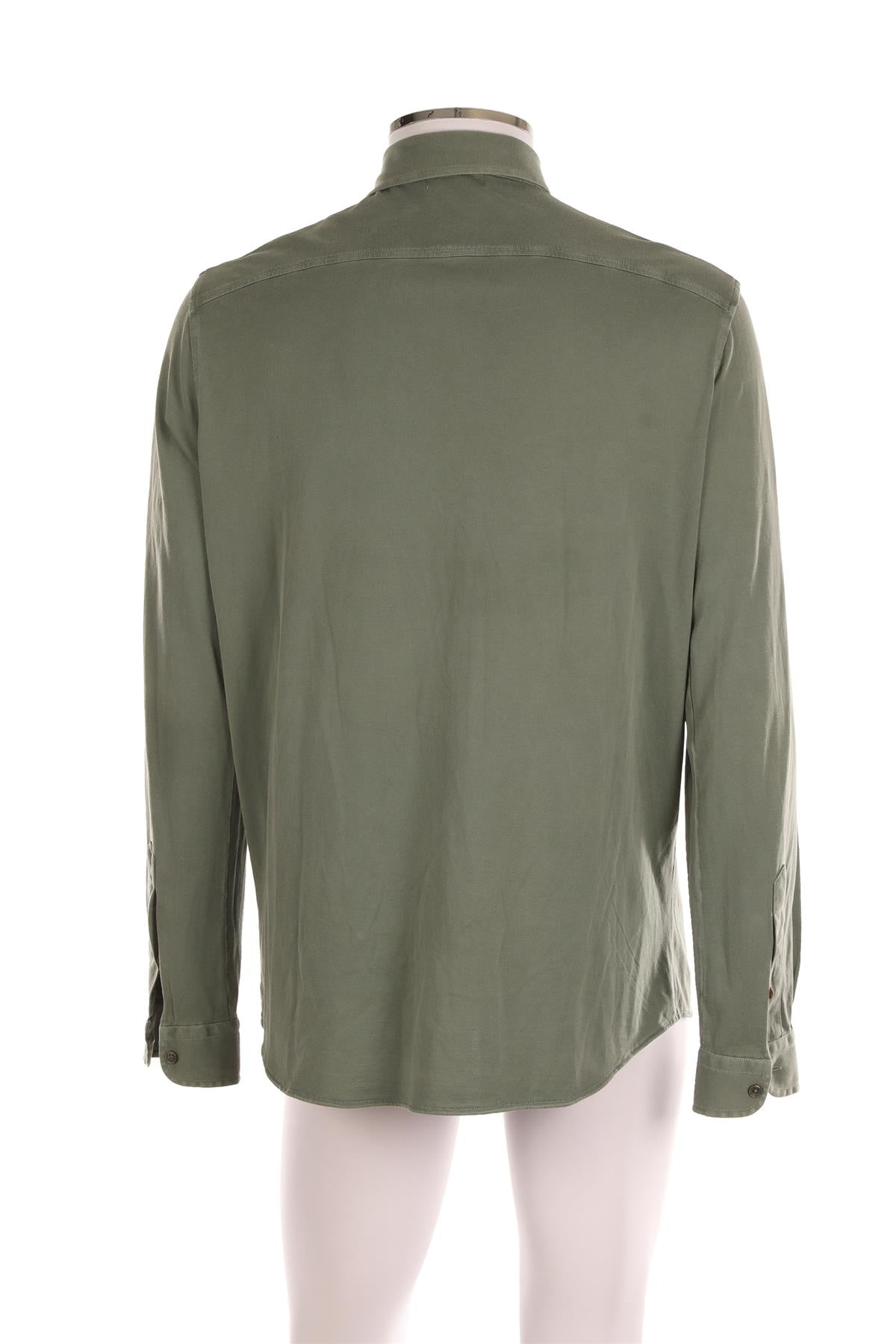 THOM SWEENEY GREEN MEN'S COTTON SHIRT XLARGE