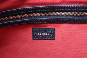 LANCEL BLACK LEATHER SHOULDER BAG