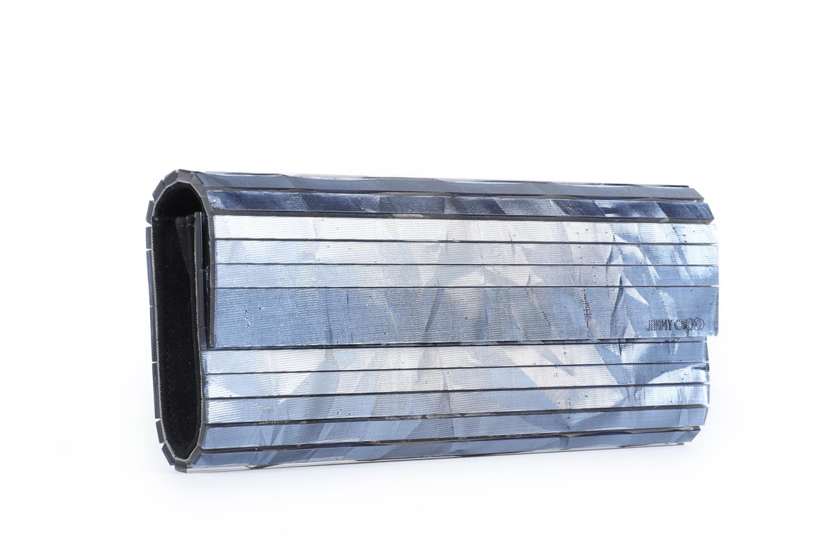JIMMY CHOO BLUE SWEETIE ACRYLIC CLUTCH