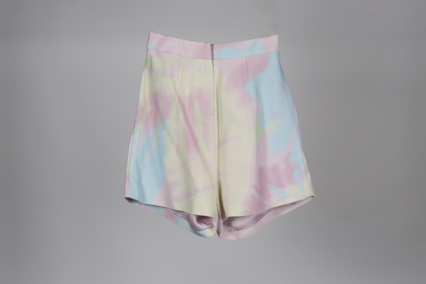 RALPH AND RUSSO TIE DYED CREPE SHORTS FR 36 UK 8