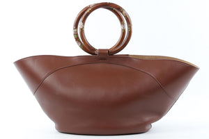 THE ROW BROWN MARKET LEATHER TOTE BAG