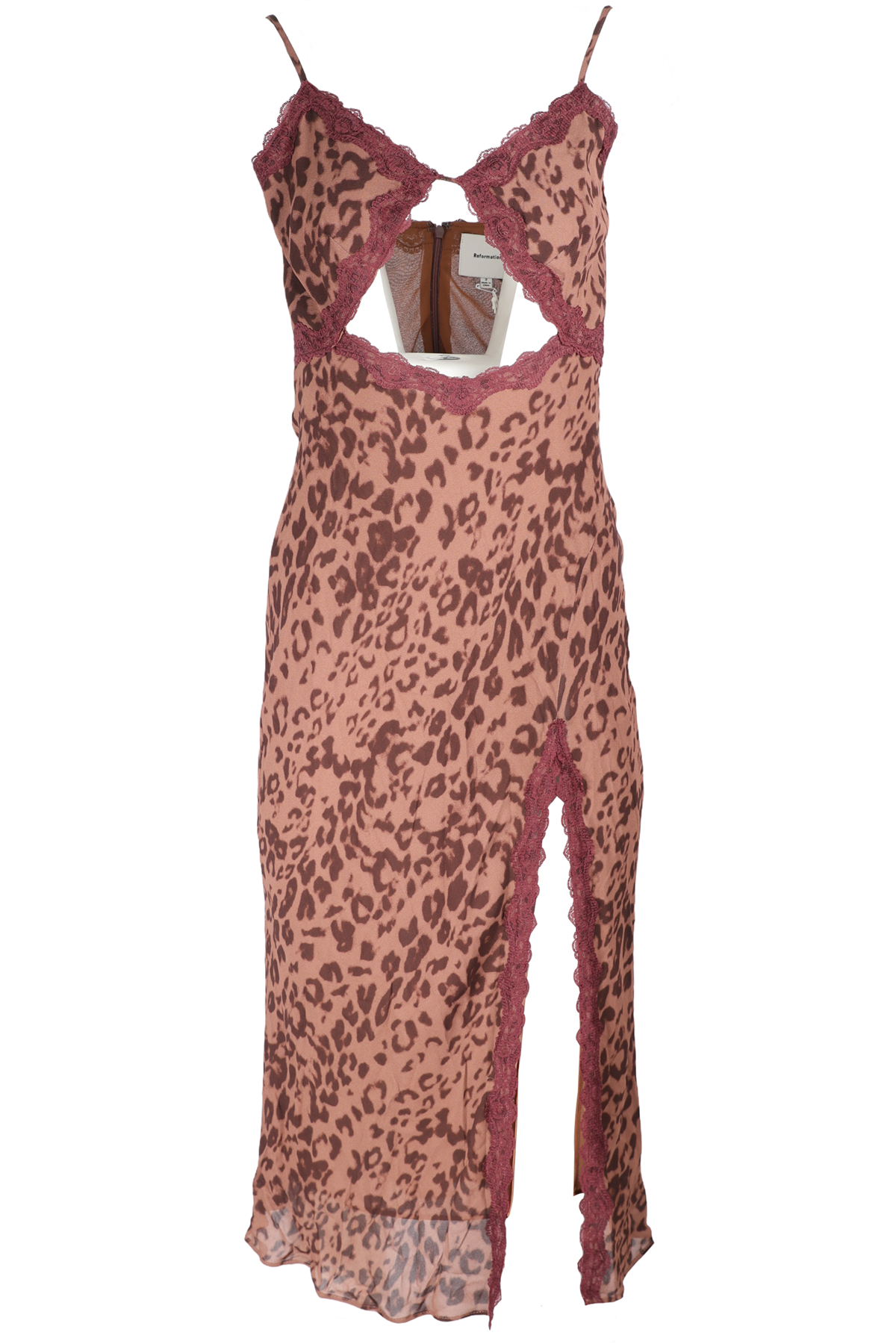 REFORMATION BROWN CREPE MAXI DRESS US 2 UK 6
