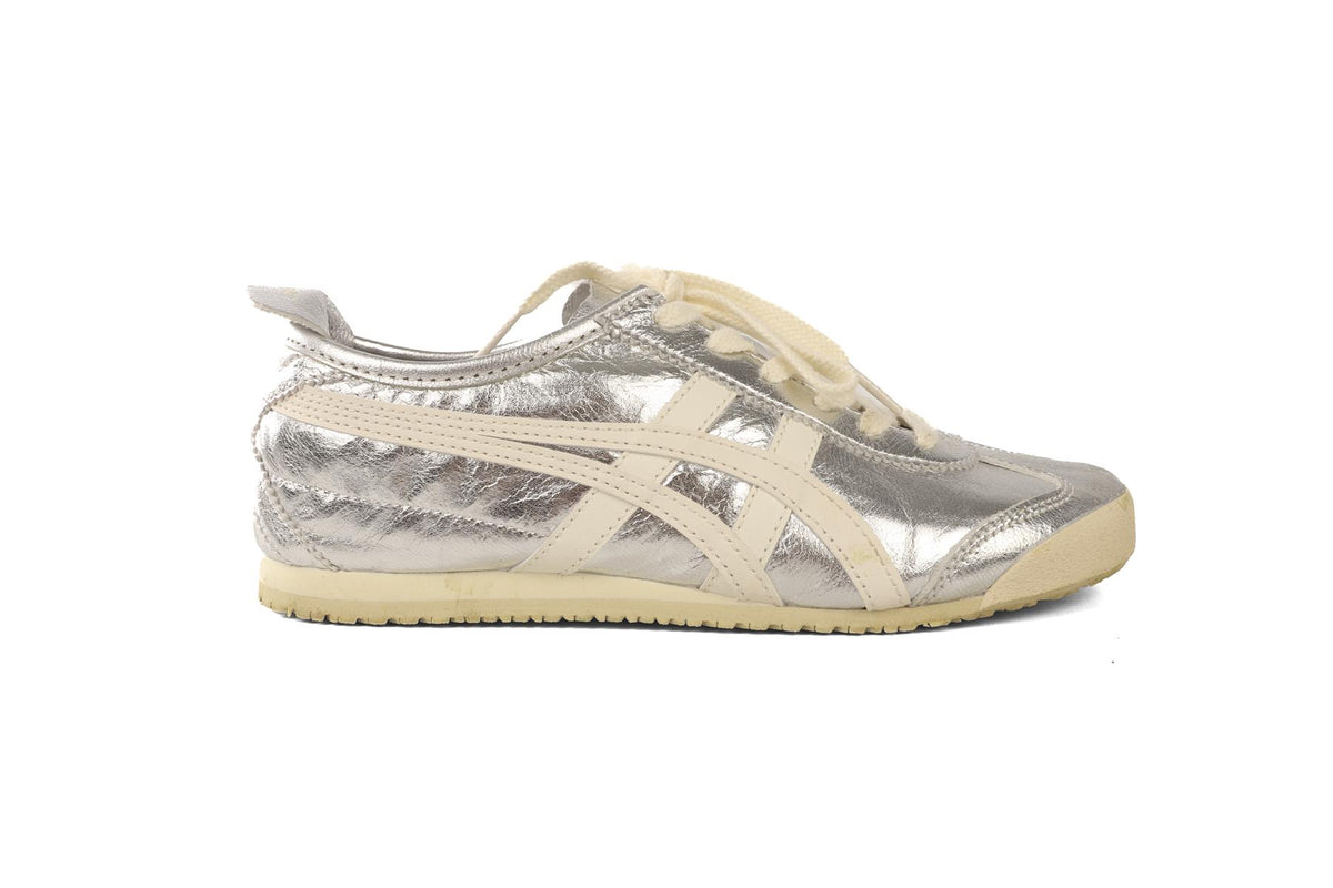 ONITSUKA TIGER SILVER MEXICO 66 SILVER OFF WHITE SNEAKERS EU 38 UK 4.5 US 5.5