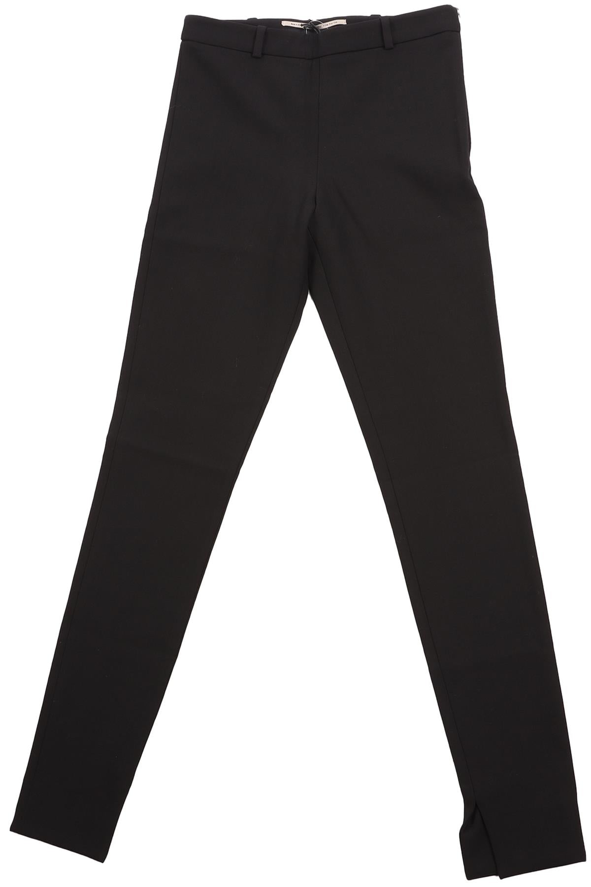 ROLAND MOURET BLACK WOOL STRAIGHT LEG PANTS UK 10