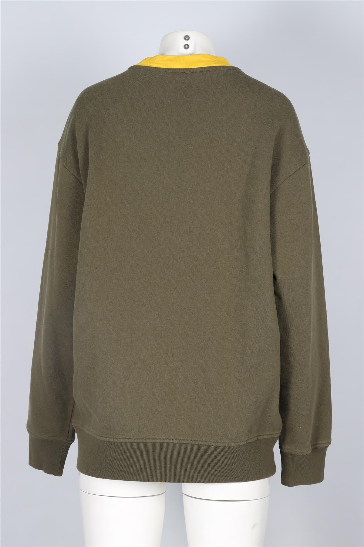 MIU MIU GREEN COTTON SWEATSHIRT SMALL