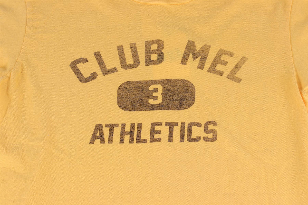 RE/DONE + MEL OTTENBERG YELLOW COTTON T-SHIRT SMALL