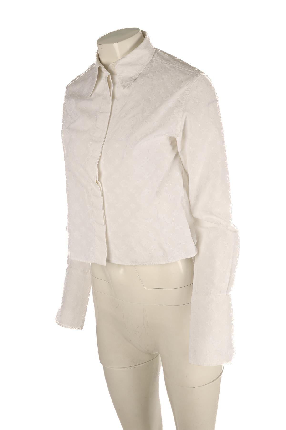 LOUIS VUITTON WHITE COTTON SHIRT FR 34 UK 6