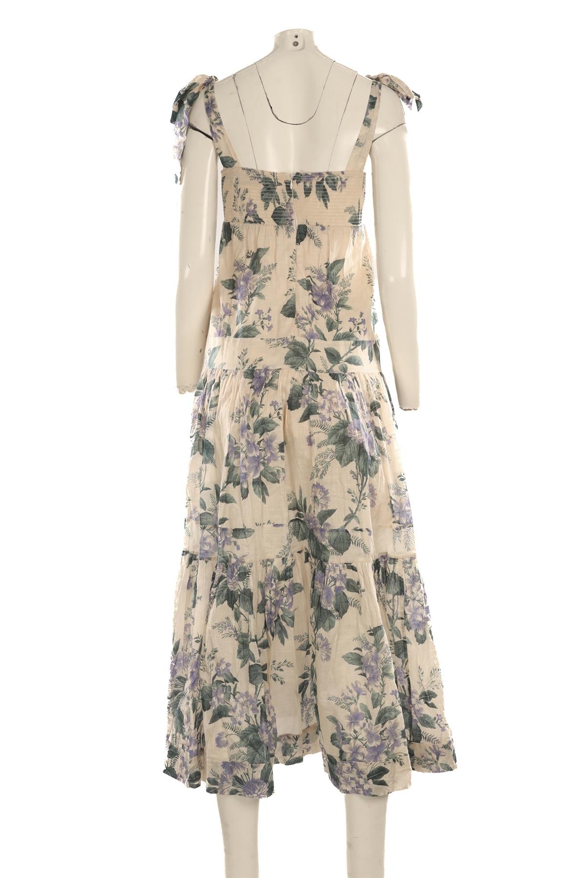 ZIMMERMANN MULTI COTTON MAXI DRESS 0 UK 8