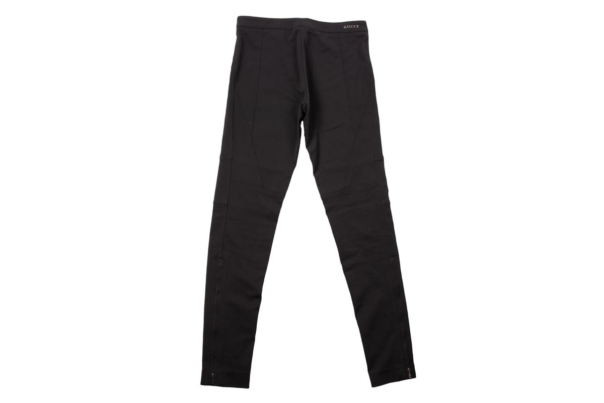 GUCCI BLACK VINTAGE JERSEY SKINNY PANTS IT 38 UK 6