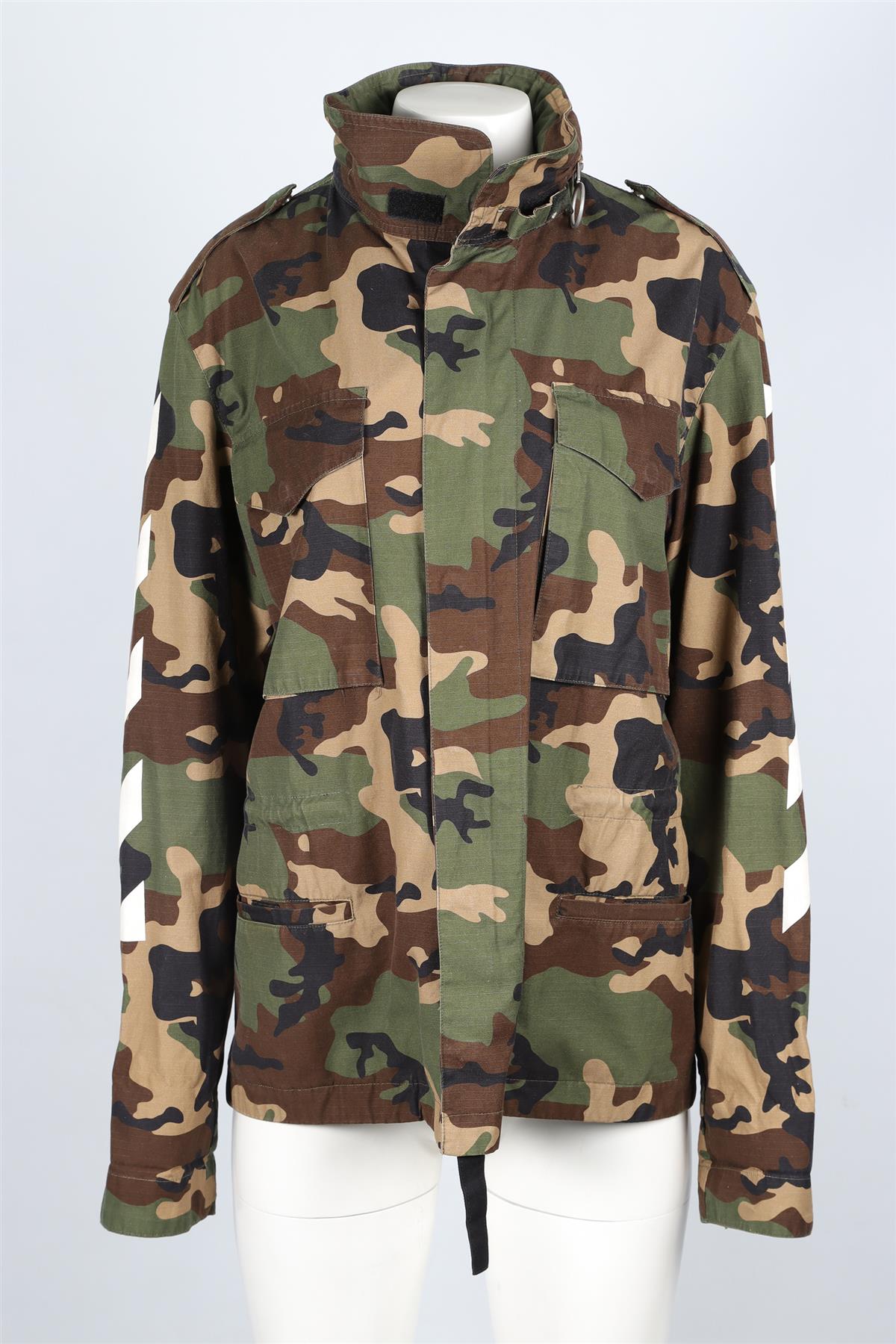 OFF-WHITE GREEN COTTON JACKET MEDIUM