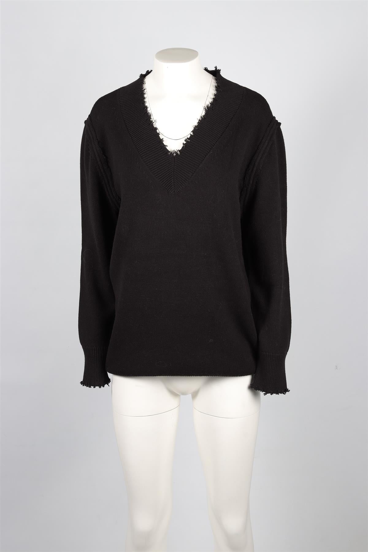 T BY ALEXANDER WANG BLACK WOOL SWEATER XSMALL