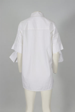 VICTORIA VICTORIA BECKHAM WHITE COTTON SHIRT UK 14