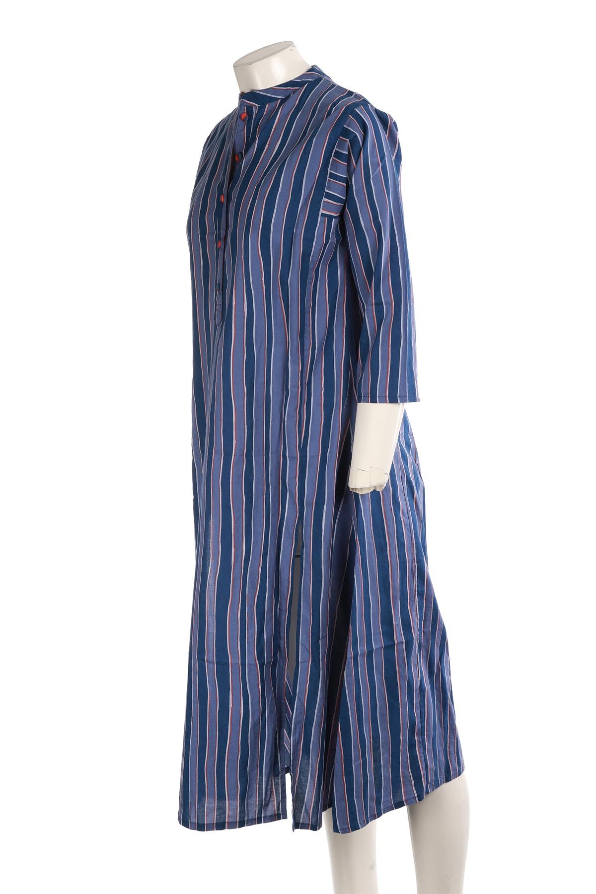 NATALIE MARTIN BLUE COTTON MAXI DRESS XSMALL