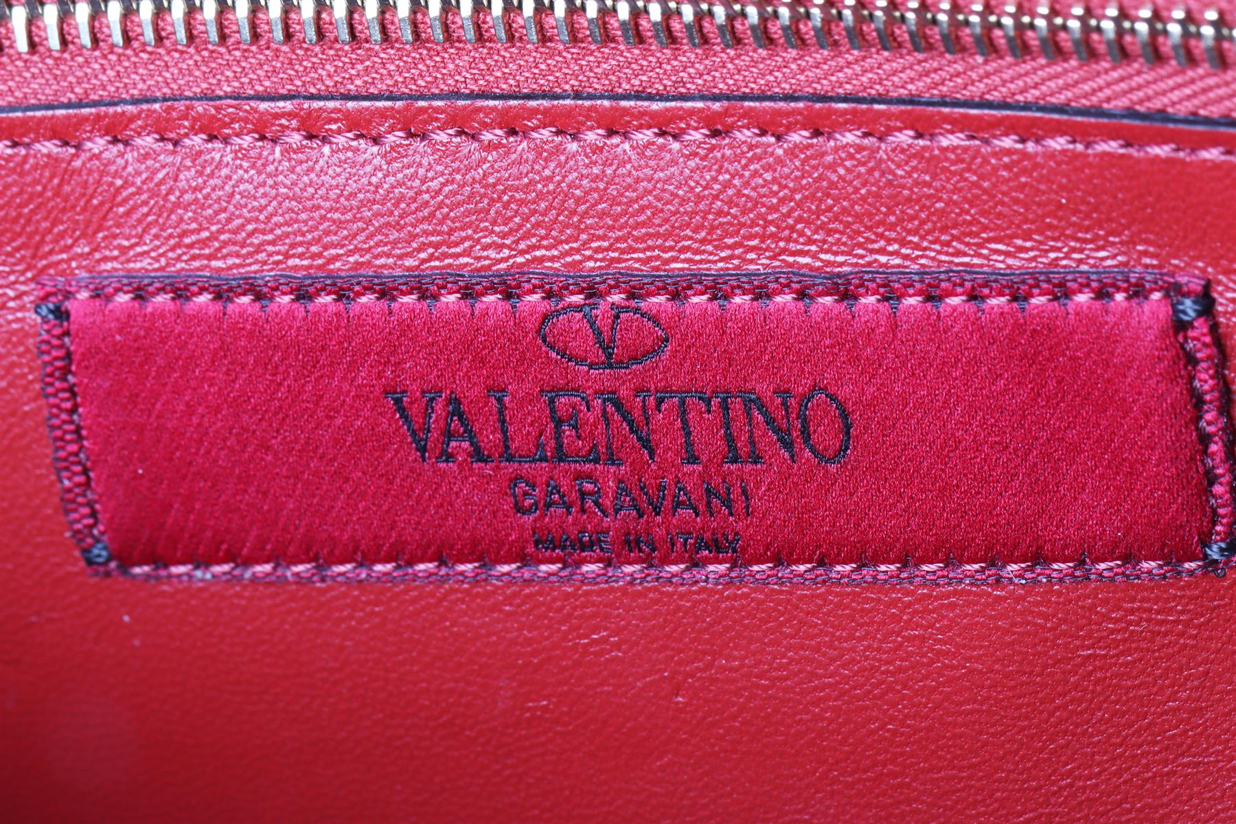 VALENTINO GARAVANI PINK ROCKSTUD LEATHER SHOULDER BAG
