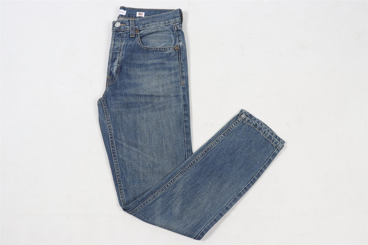 RE/DONE BLUE HIGH RISE STRAIGHT LEG JEANS W27 UK 8-10