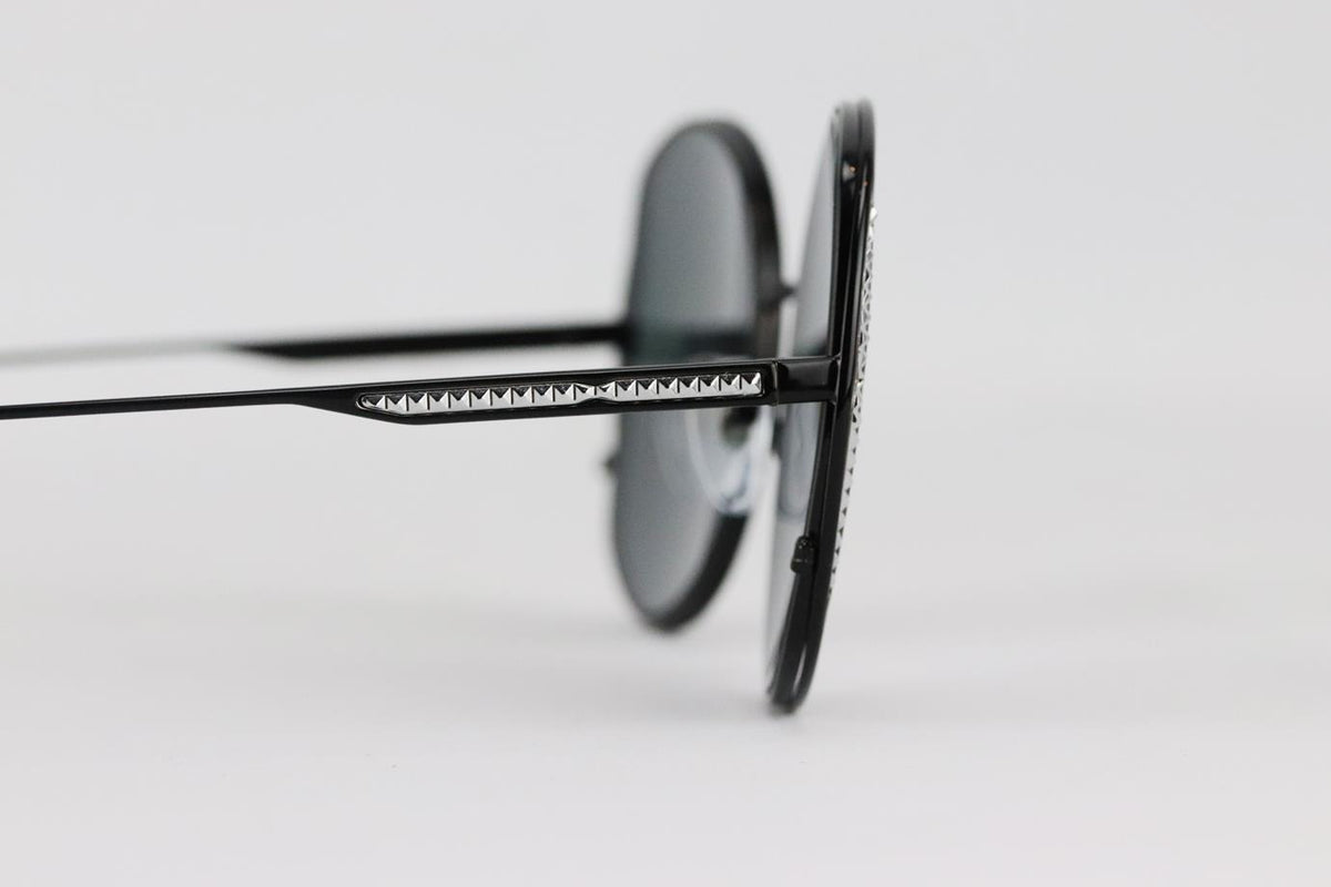 BVLGARI ROUND FRAME METAL SUNGLASSES