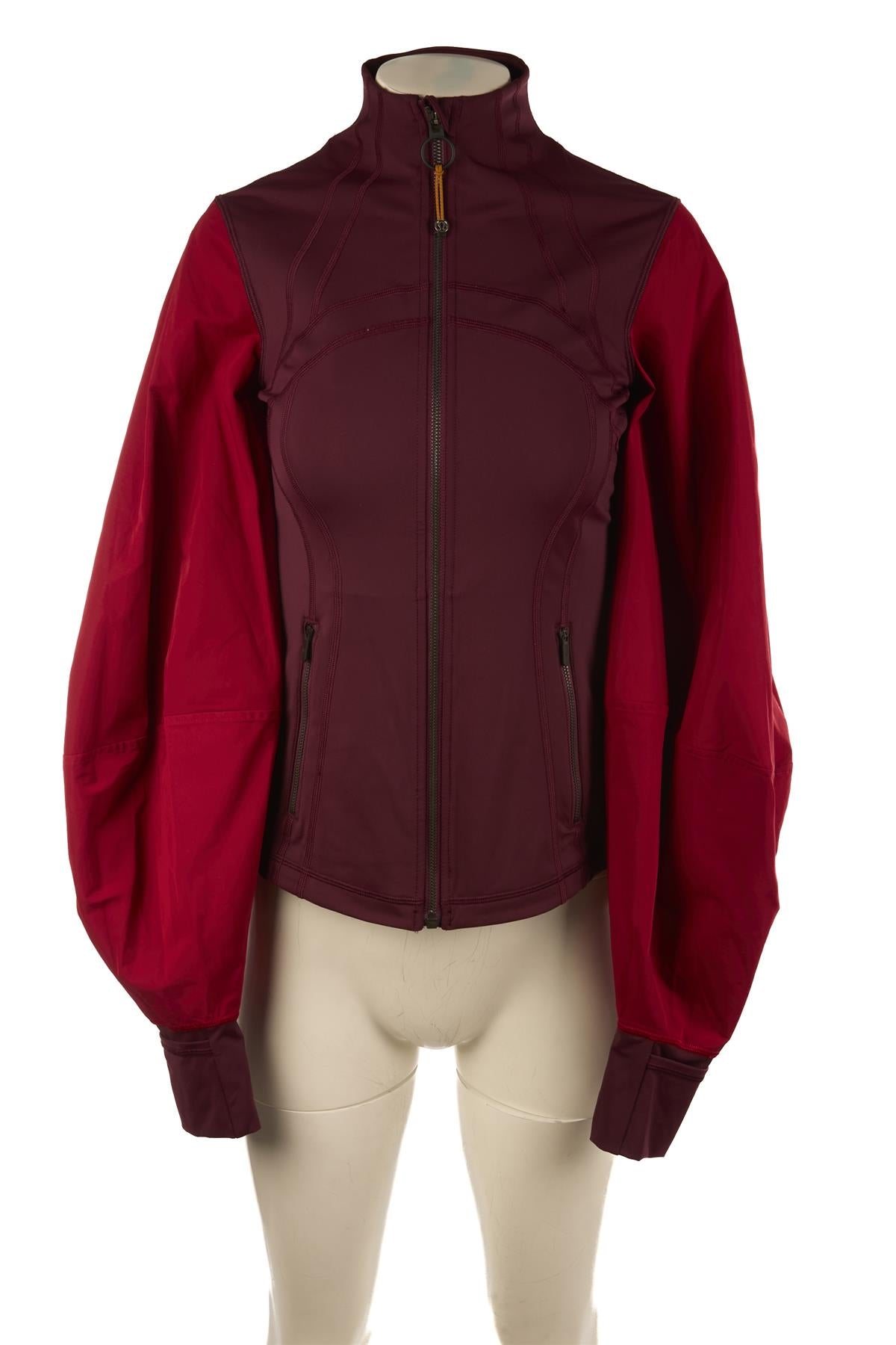 LULULEMON RED JERSEY JACKET US 6 UK 10