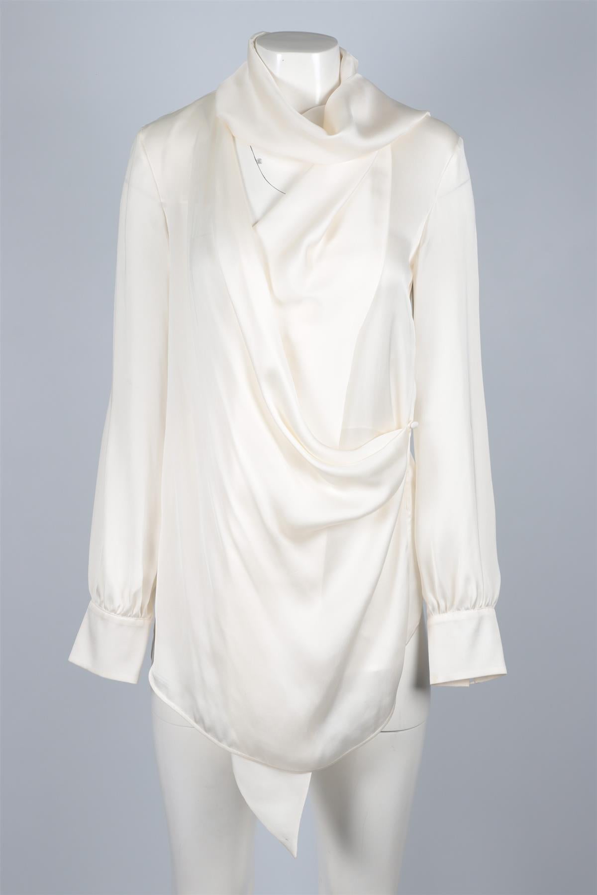 EMILIO PUCCI IVORY SILK TOP IT 40 UK 8