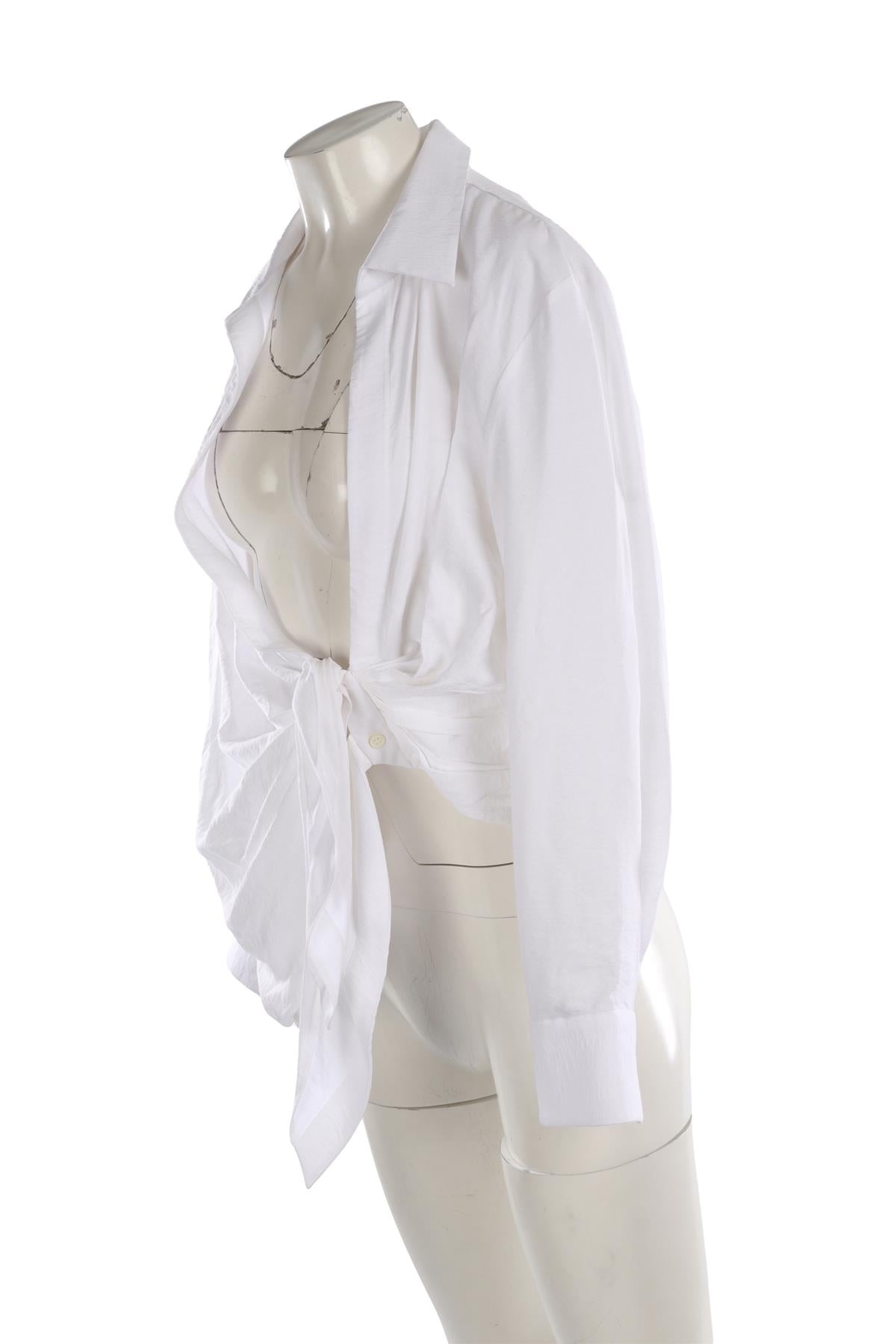 JACQUEMUS WHITE COTTON SHIRT FR 40 UK 12