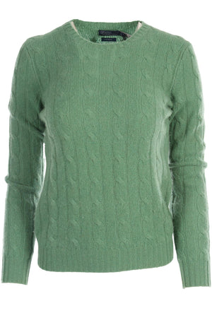 POLO RALPH LAUREN GREEN CASHMERE SWEATER XSMALL