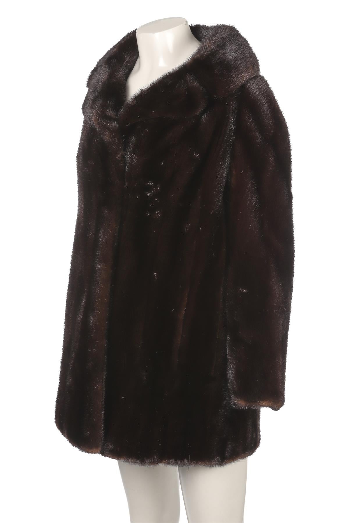 GARFINCKEL'S BROWN VINTAGE MINK FUR COAT UK 10