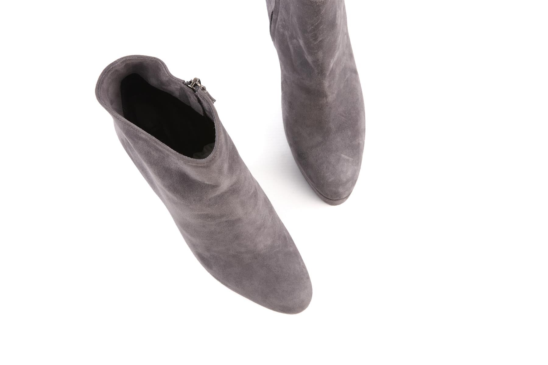 CASADEI GREY SUEDE ANKLE BOOTS EU 40 UK 7 US 10