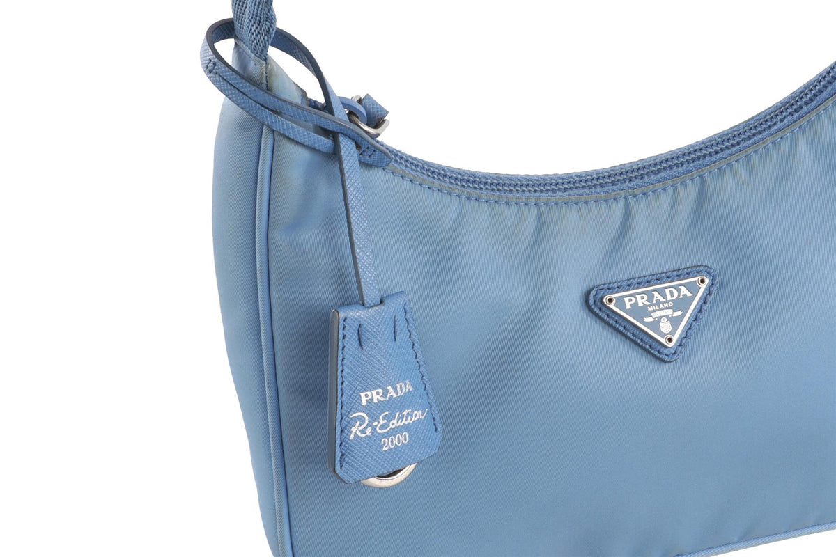 PRADA BLUE RE-EDITION 2000 NYLON SHOULDER BAG