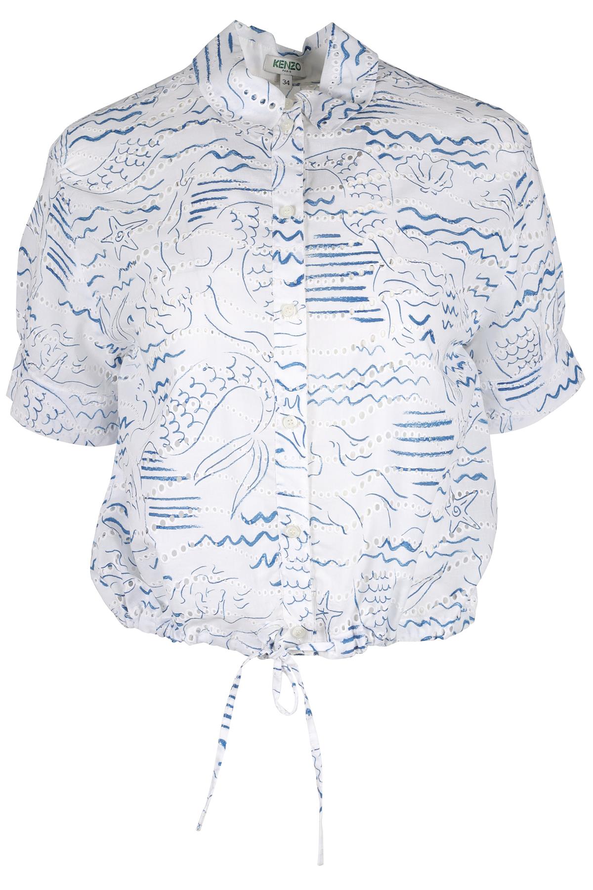 KENZO WHITE COTTON SHIRT FR 34 UK 6