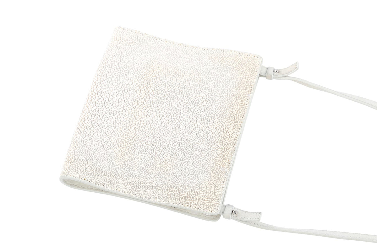 JIL SANDER ECRU STINGRAY CROSSBODY BAG