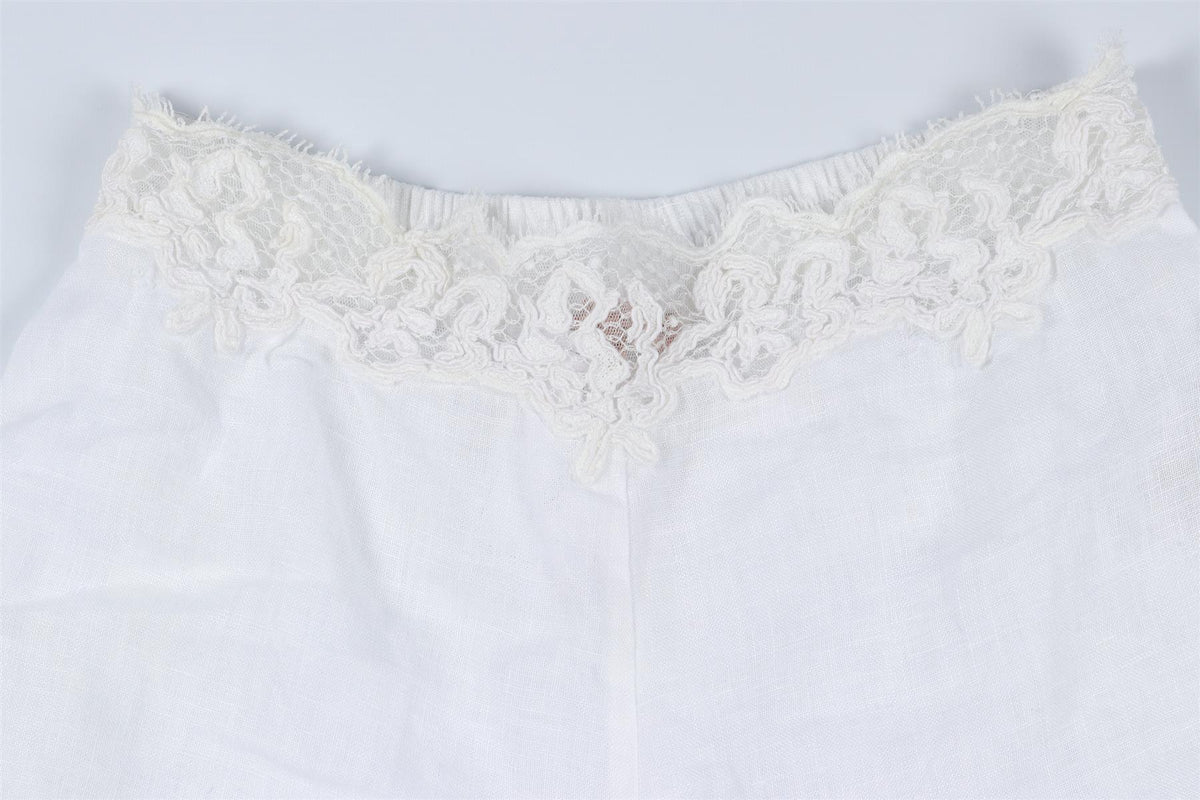 ERMANNO SCERVINO WHITE LINEN SHORTS IT 40 UK 8