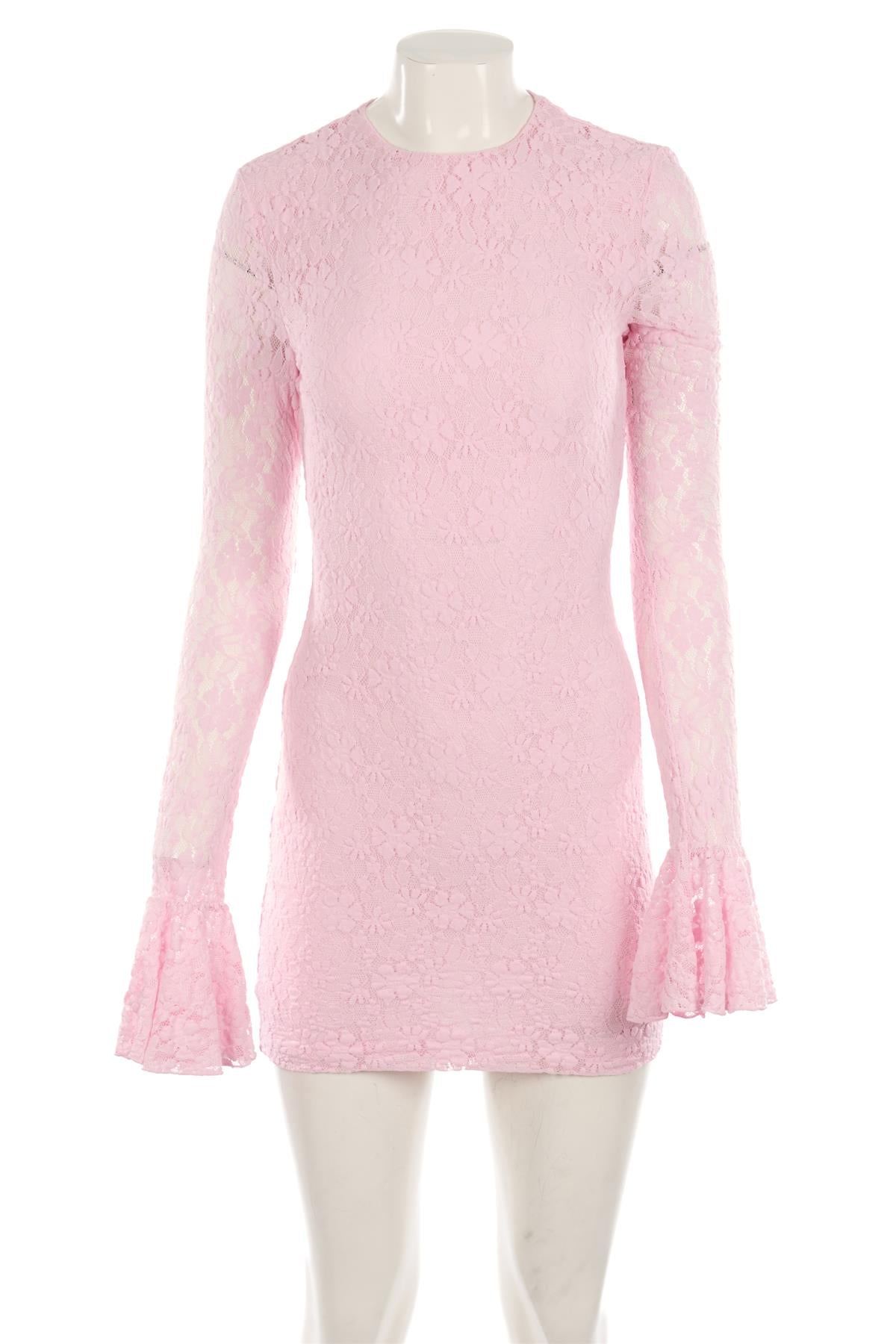 ROTATE BIRGER CHRISTENSEN PINK LACE MINI DRESS SMALL