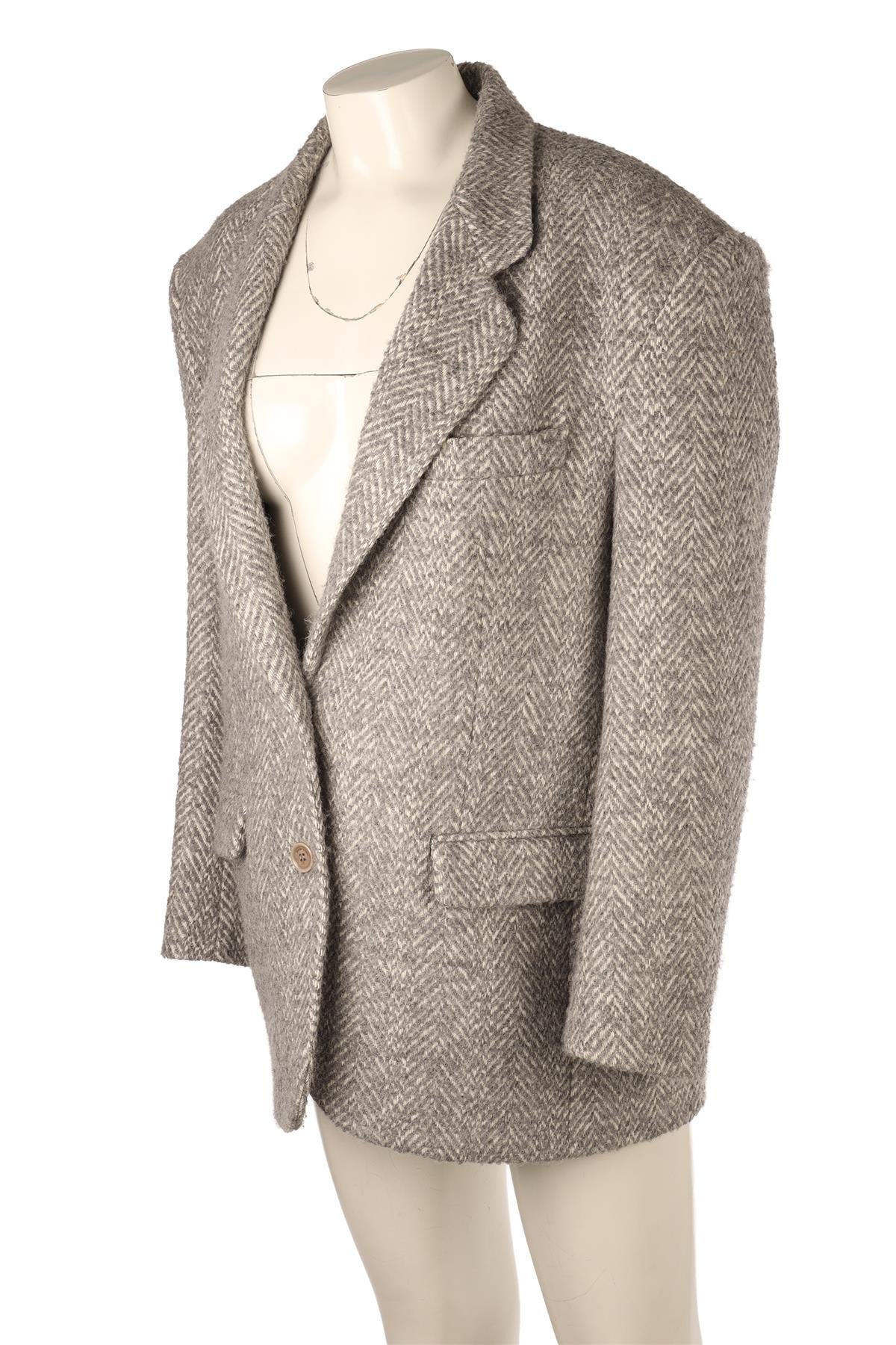 MAGDA BUTRYM GREY WOOL BLAZER FR 34 UK 6