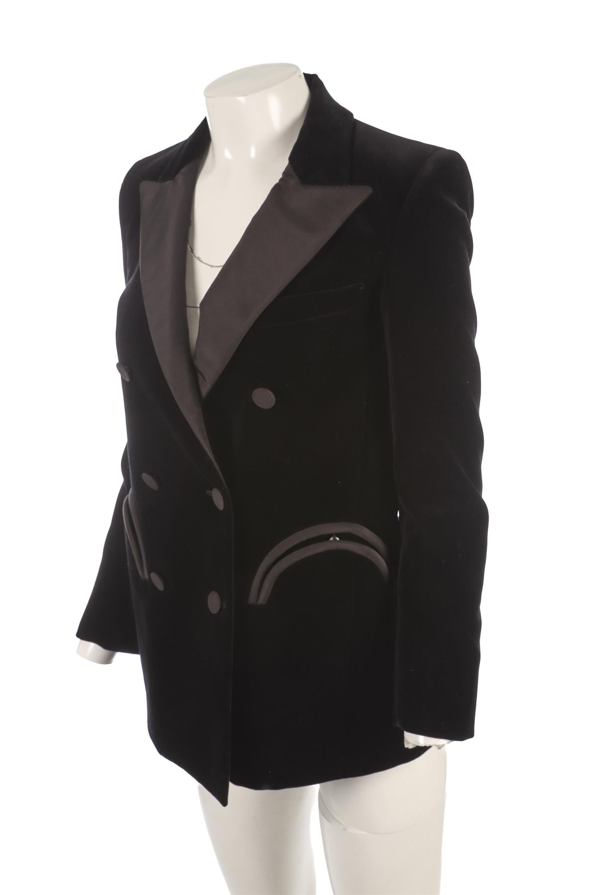 BLAZÉ MILANO BLACK VELVET BLAZER UK 6