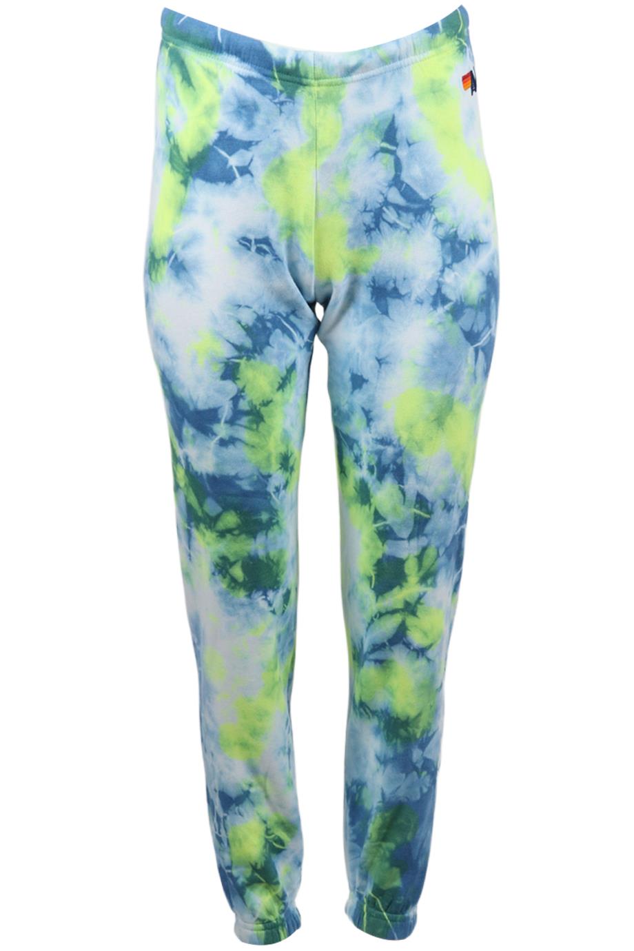 AVIATOR NATION TIE DYED COTTON BLEND TRACK PANTS XSMALL