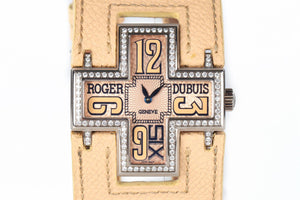 ROGER DUBUIS FOLLOW ME 18K WHITE GOLD AND DIAMOND WATCH