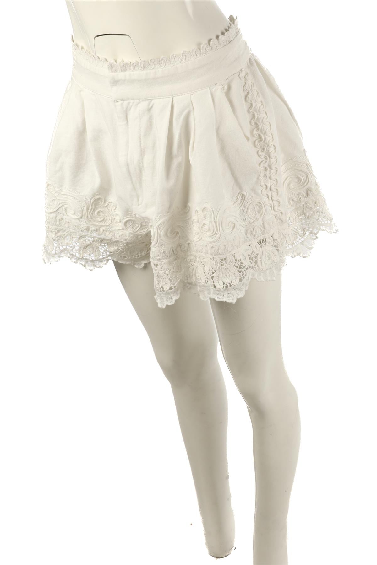 SEA NEW YORK WHITE COTTON SHORTS US 8 UK 12