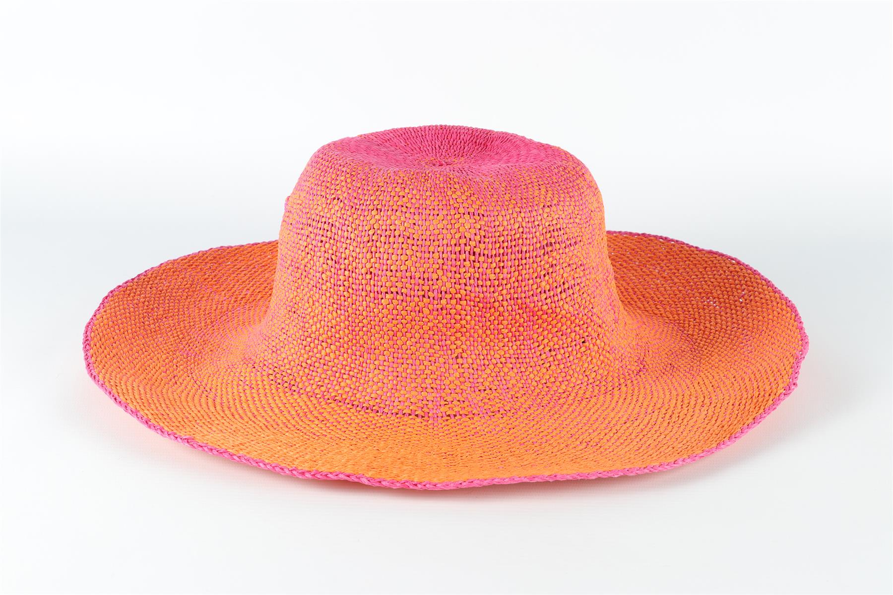 RUSLAN BAGINSKIY ORANGE STRAW HAT