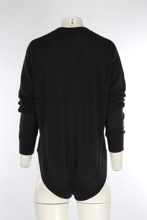 RAEY BLACK CASHMERE BODYSUIT SMALL